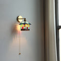 Rectangular Copper Glass Living Wall Lamp