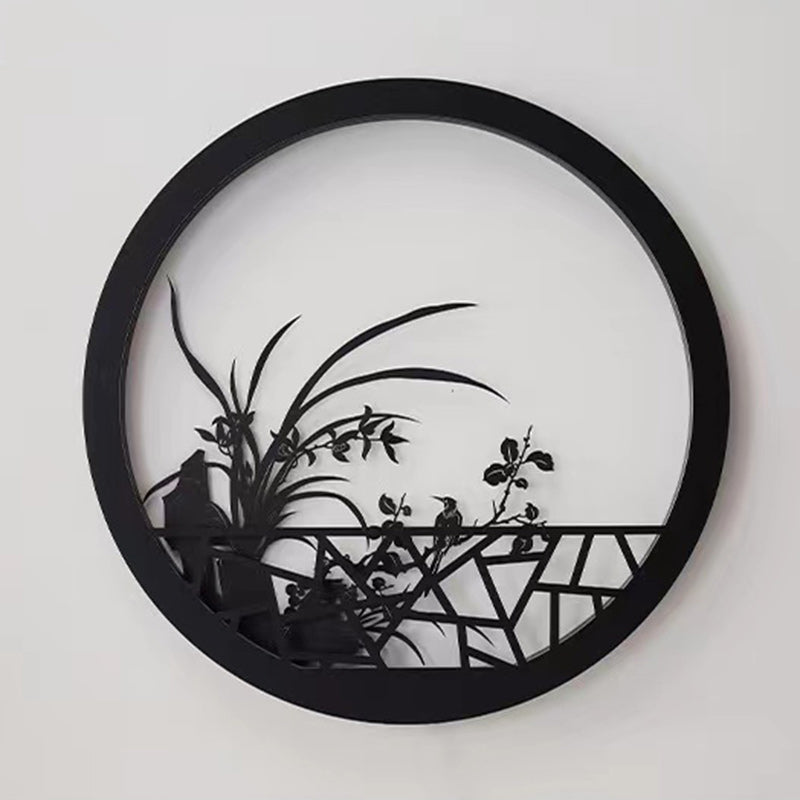 Round Iron Acrylic Garden Outdoor Light