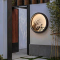 Round Iron Acrylic Garden Outdoor Light