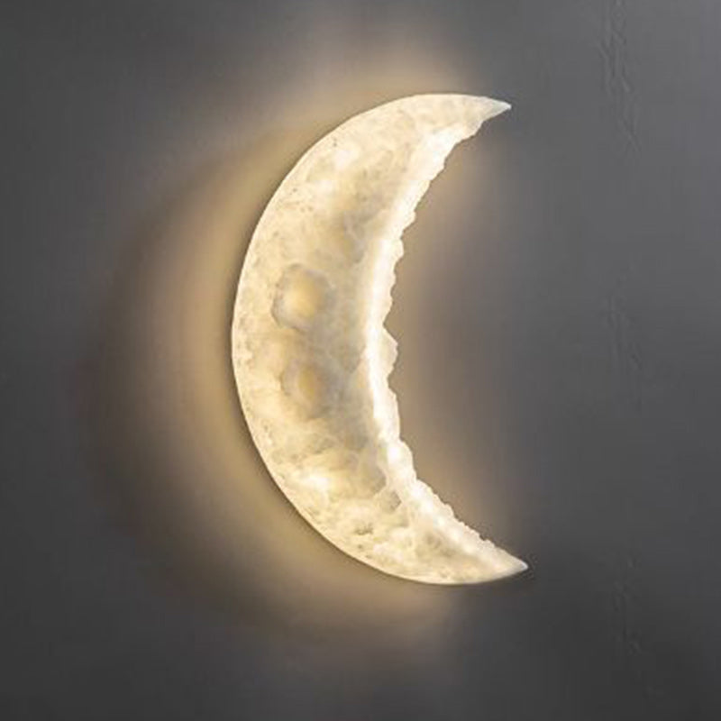 Moon Iron Plastic Living Wall Lamp