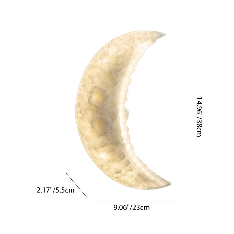 Moon Iron Plastic Living Wall Lamp