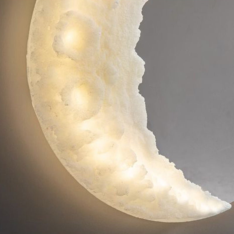 Moon Iron Plastic Living Wall Lamp