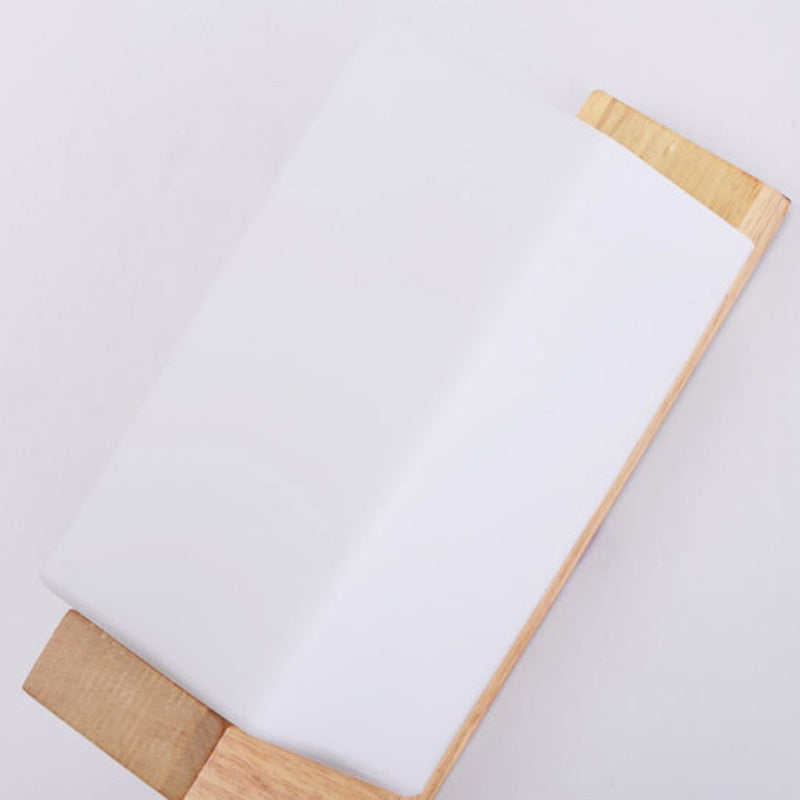 Rectangular Wood Glass Living Wall Lamp