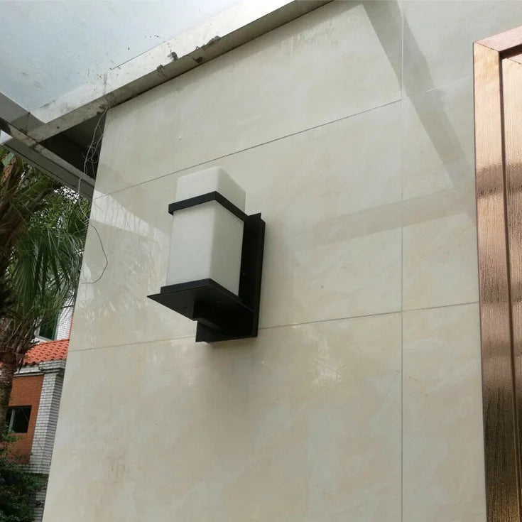 Rectangular Iron Glass Garden Outdoor Light