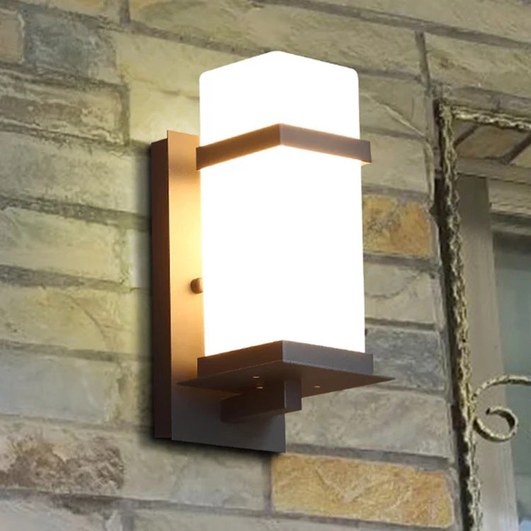 Rectangular Iron Glass Garden Outdoor Light