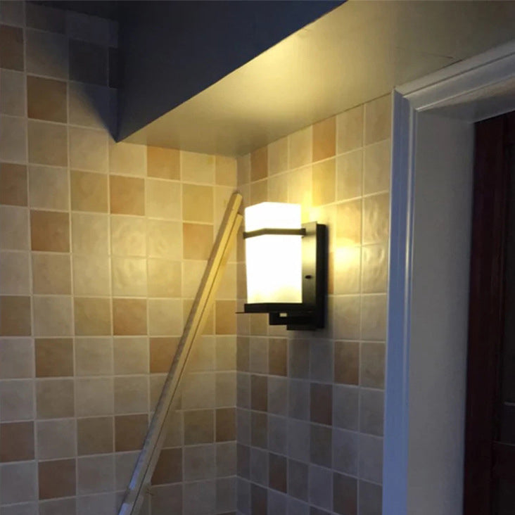 Rectangular Iron Glass Garden Outdoor Light