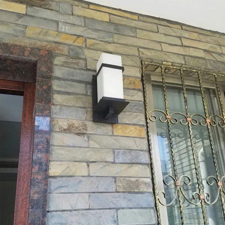 Rectangular Iron Glass Garden Outdoor Light