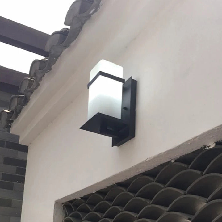 Rectangular Iron Glass Garden Outdoor Light