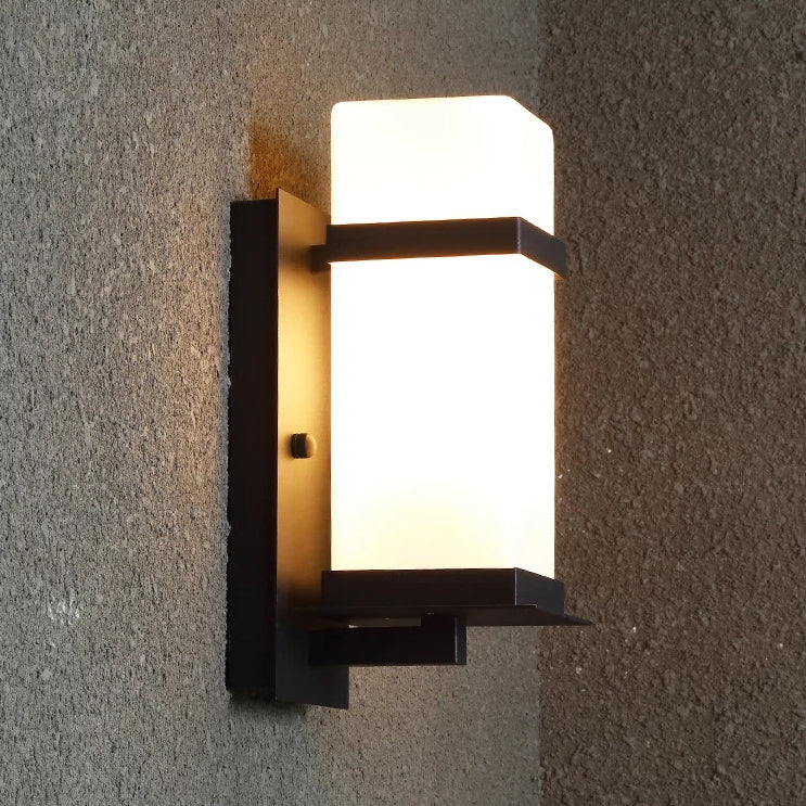 Rectangular Iron Glass Garden Outdoor Light