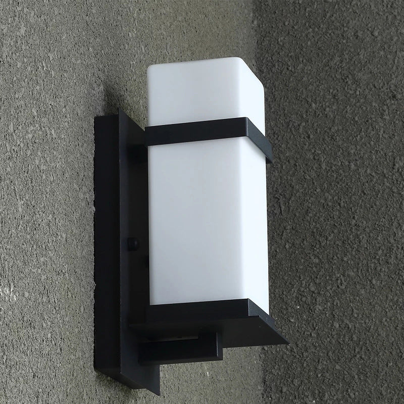 Rectangular Iron Glass Garden Outdoor Light