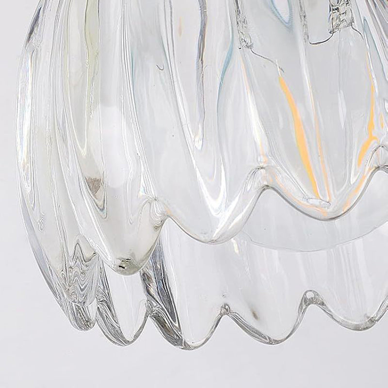 Oval Copper Glass Living 2-Light Wall Lamp
