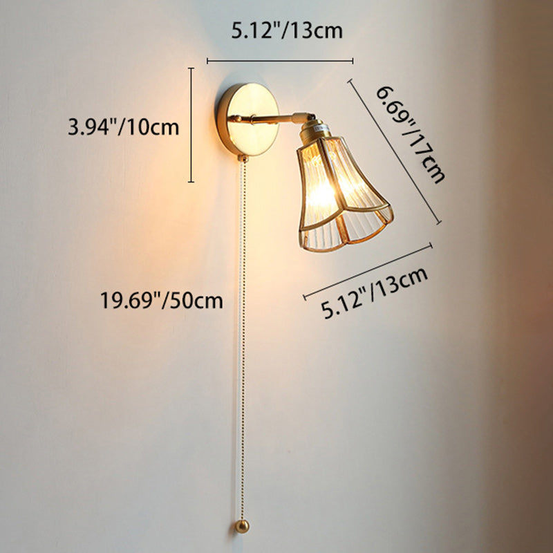 Hexagonal Copper Glass Living Wall Lamp
