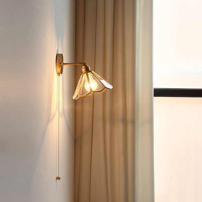 Hexagonal Copper Glass Living Wall Lamp