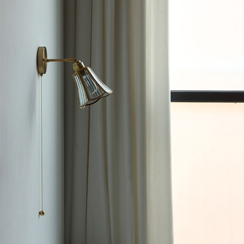 Hexagonal Copper Glass Living Wall Lamp