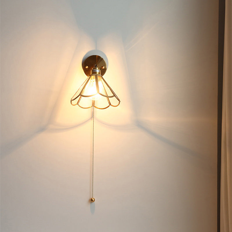 Hexagonal Copper Glass Living Wall Lamp