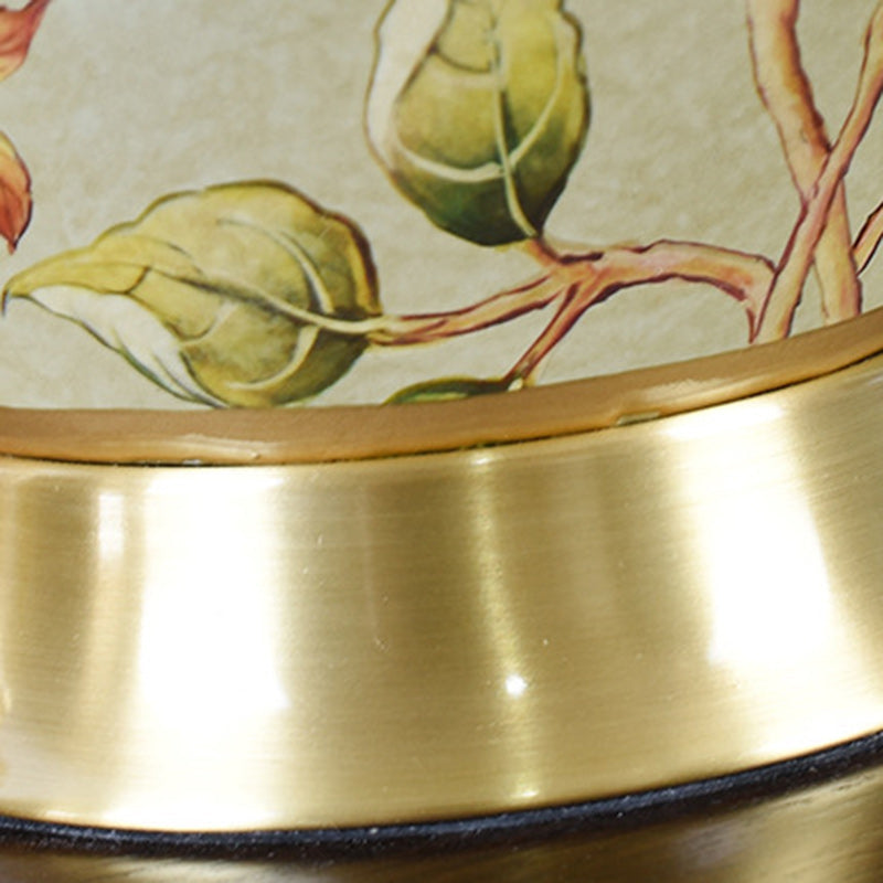 Drum Ceramic Fabric Living Table Lamp