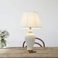 Drum Ceramic Fabric Living Table Lamp
