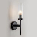 Column Iron Glass Living Wall Lamp