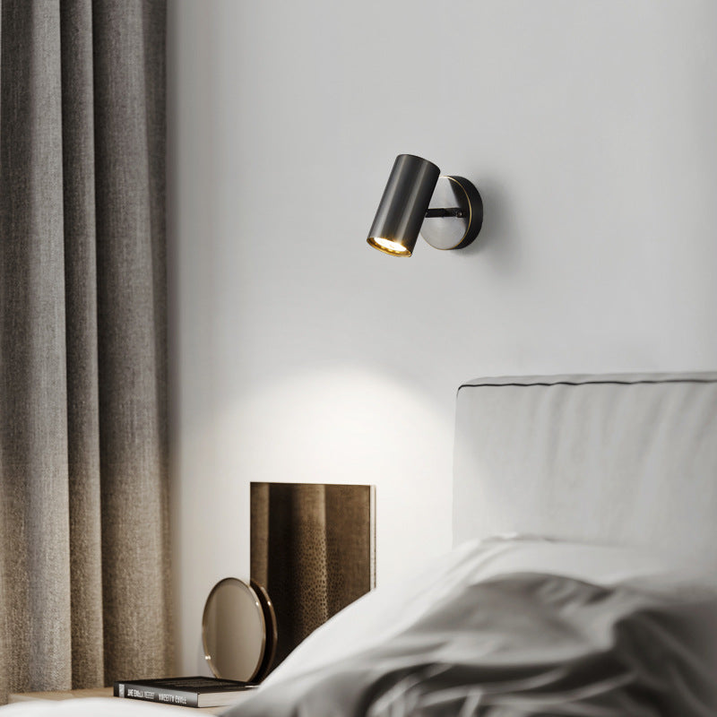 Cylinder Copper Living Room Wall Lamp