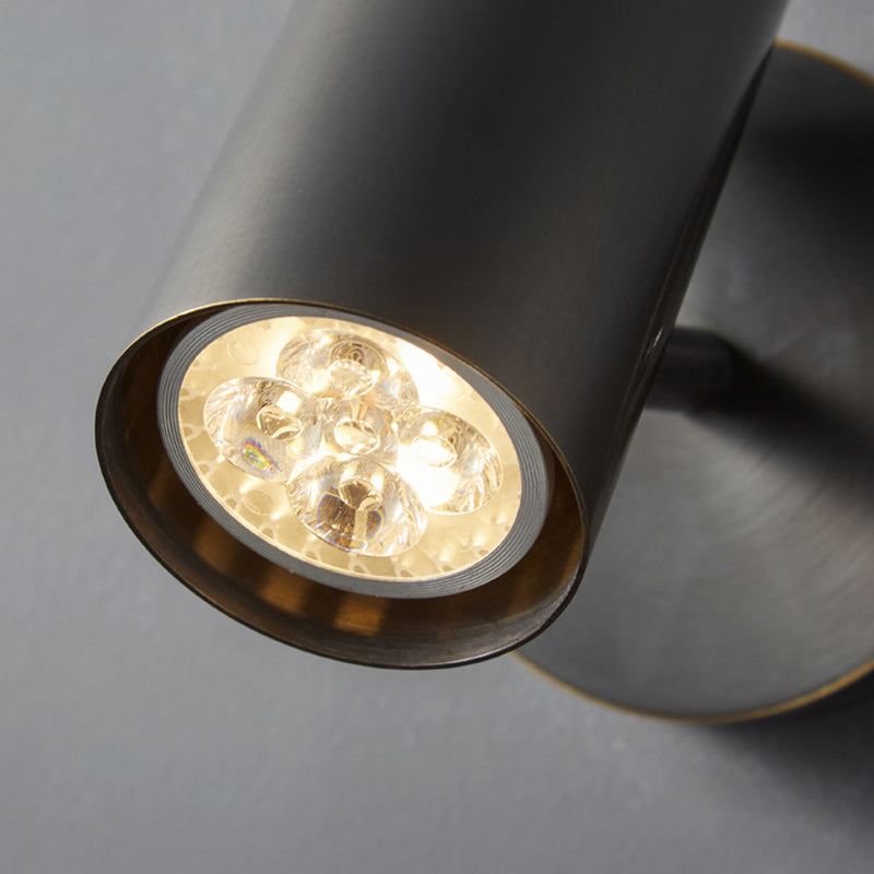 Cylinder Copper Living Room Wall Lamp