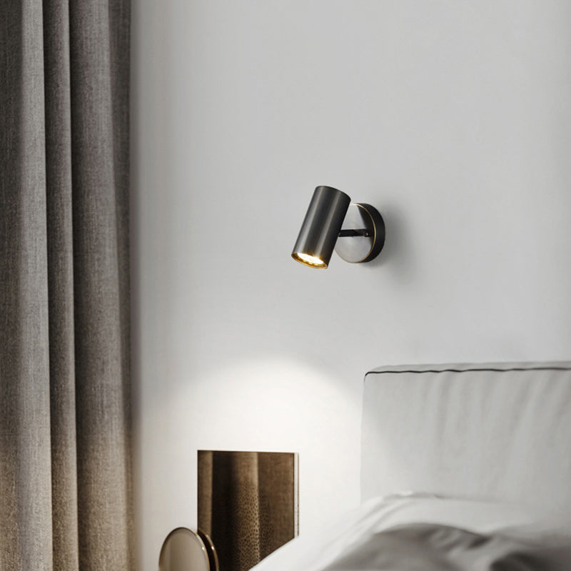 Cylinder Copper Living Room Wall Lamp