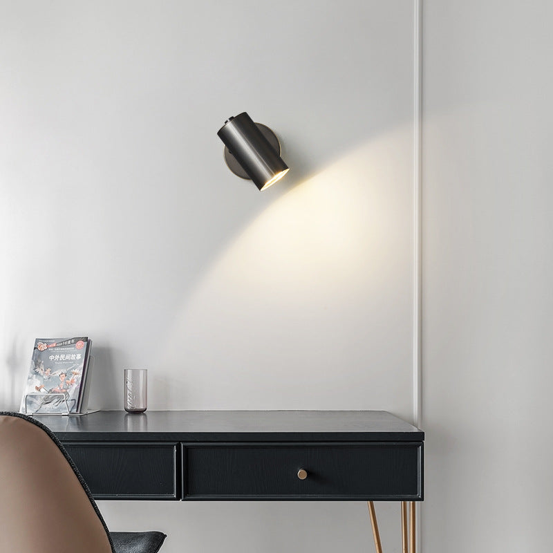 Cylinder Copper Living Room Wall Lamp