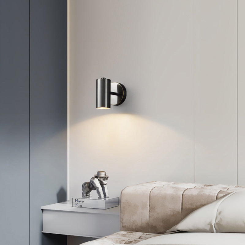 Cylinder Copper Living Room Wall Lamp