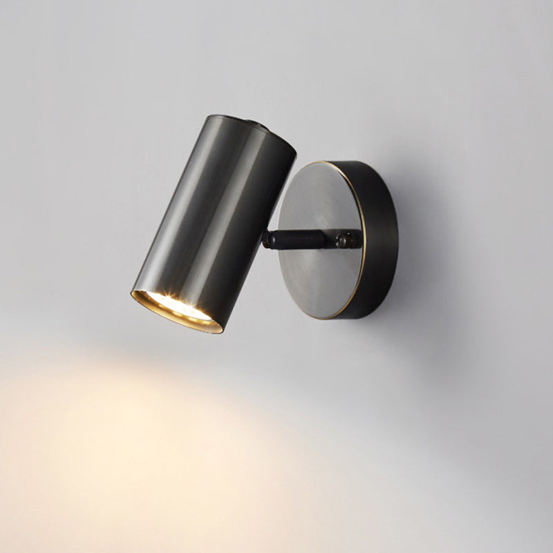 Cylinder Copper Living Room Wall Lamp