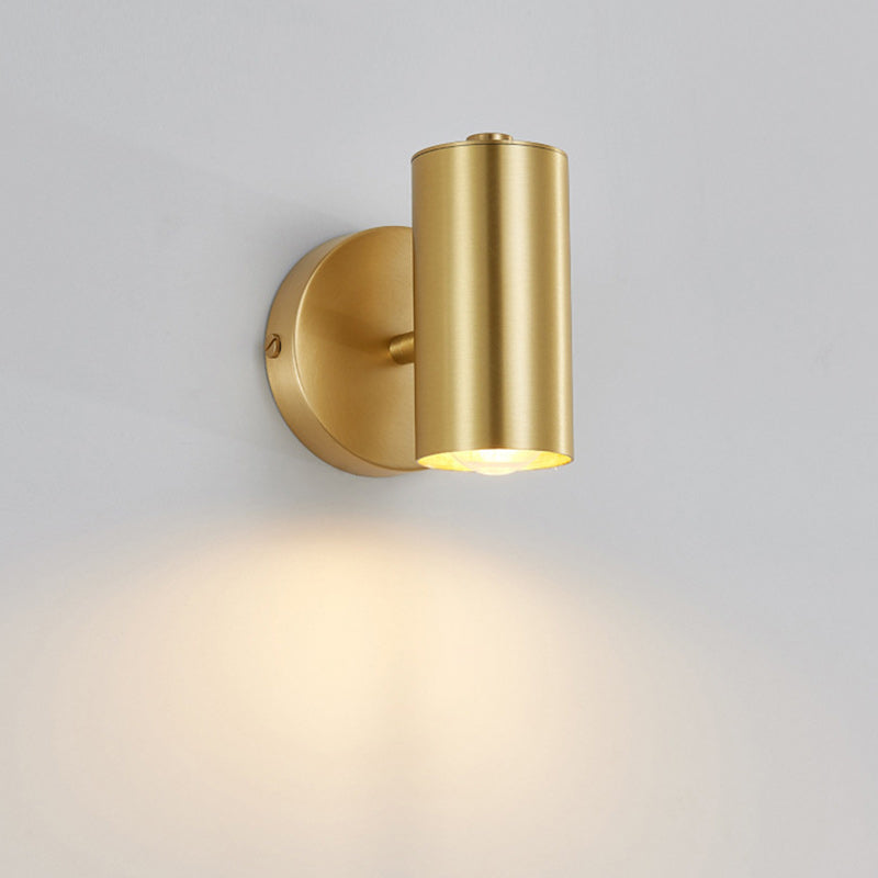 Cylinder Copper Living Room Wall Lamp