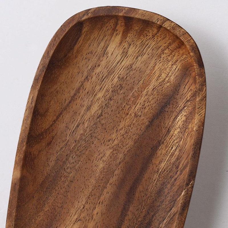 Oval Wood Glass Living Wall Lamp