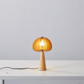 Oval Iron Wood Living Table Lamp