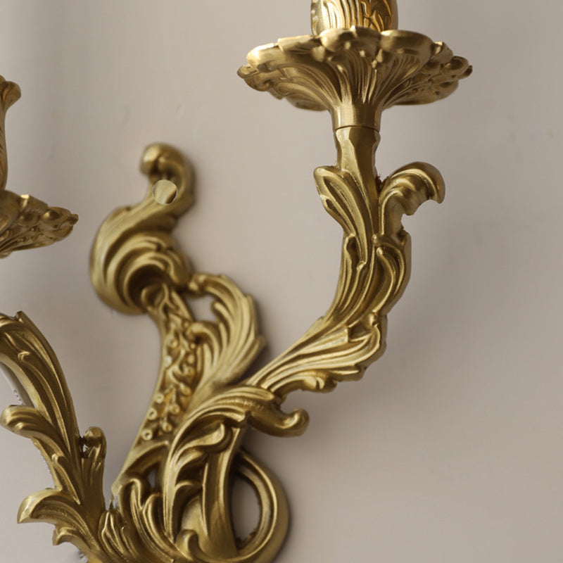 Column Copper Living Room 2-Light Wall Lamp