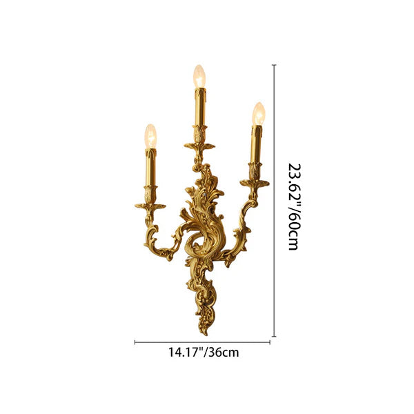 Column Copper Living Room 2-Light Wall Lamp