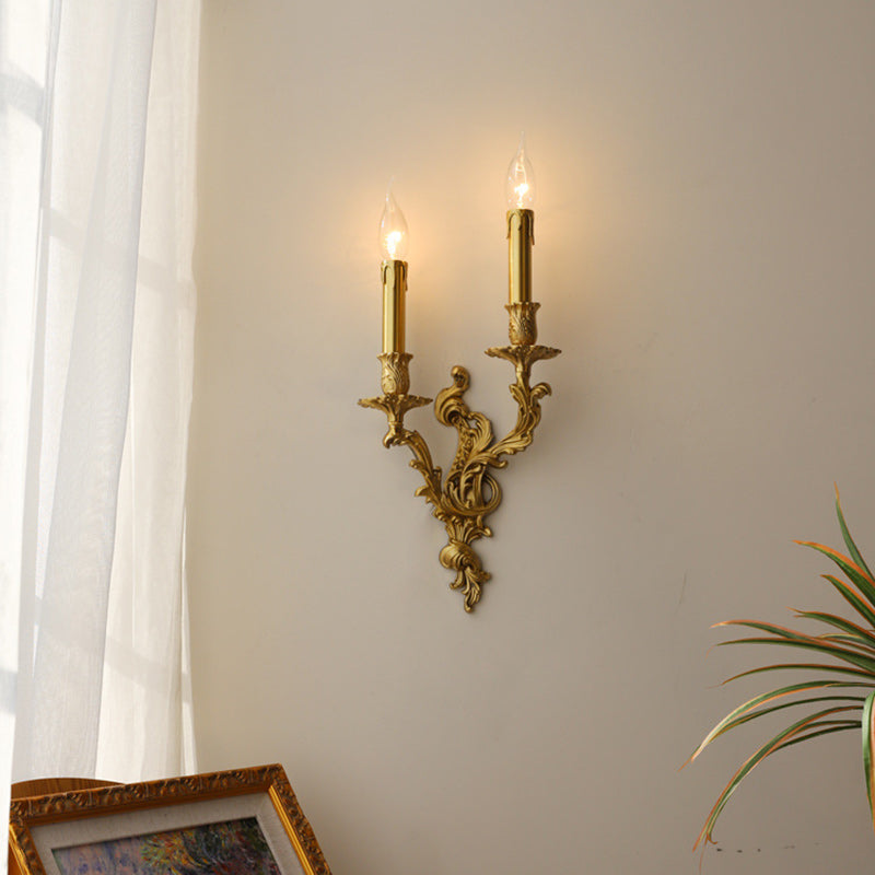 Column Copper Living Room 2-Light Wall Lamp