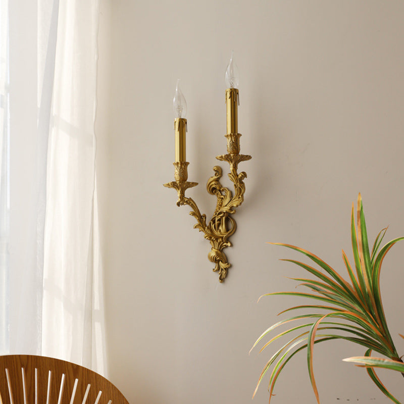 Column Copper Living Room 2-Light Wall Lamp