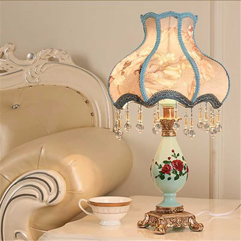Vase Resin Fabric Bedroom Table Lamp