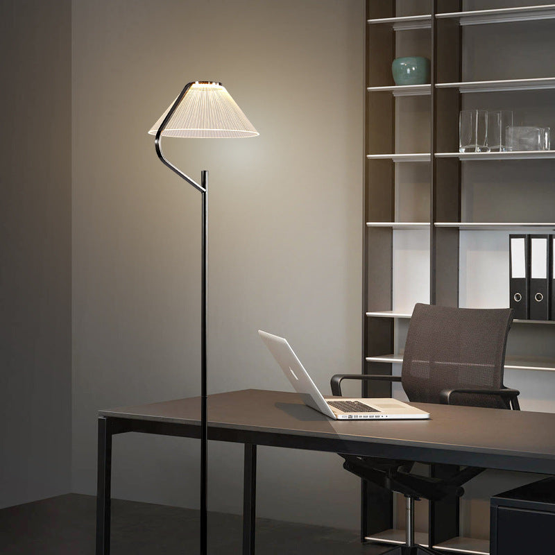 Round Iron Acrylic Living Floor Lamp