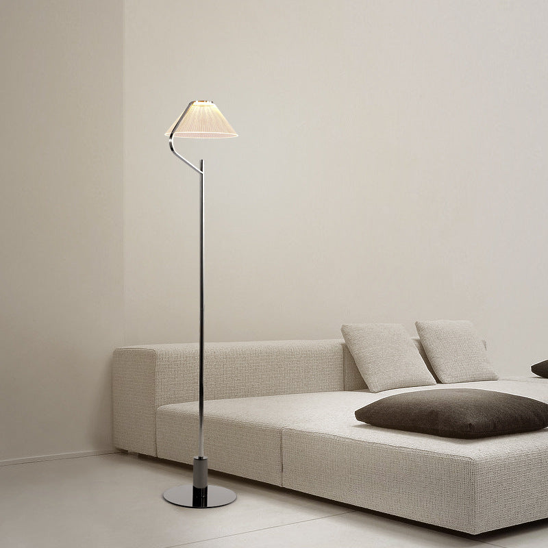 Round Iron Acrylic Living Floor Lamp