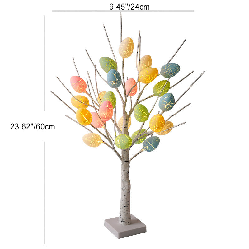 Easter Plastic Birch Eggs Table Lamp