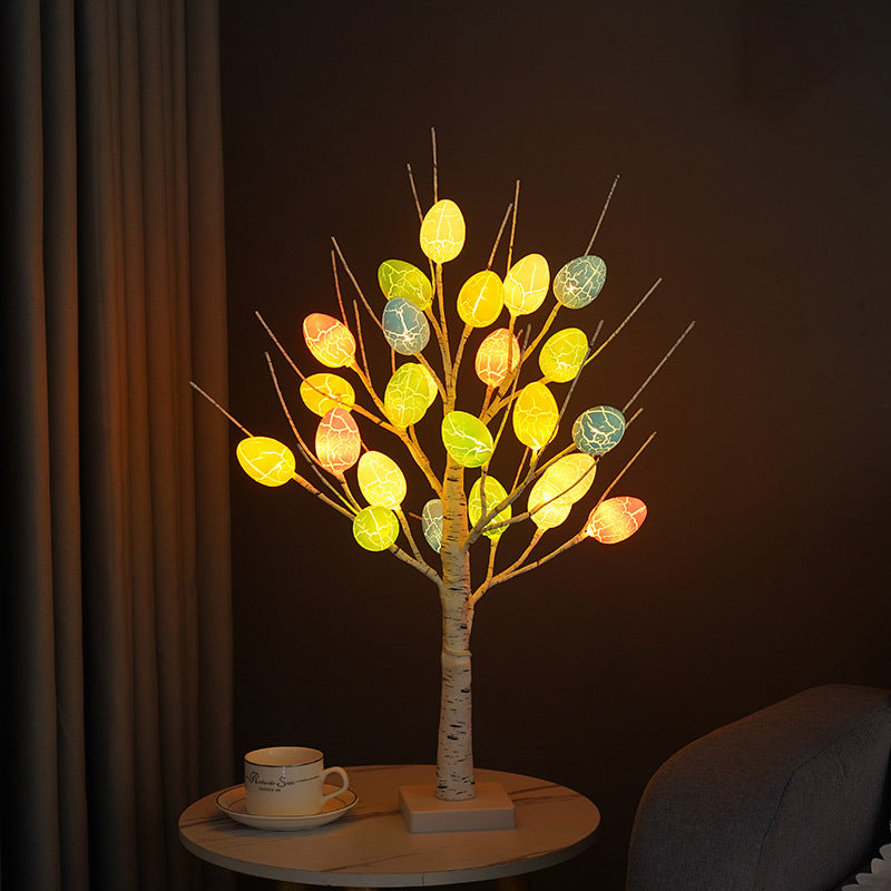 Easter Plastic Birch Eggs Table Lamp