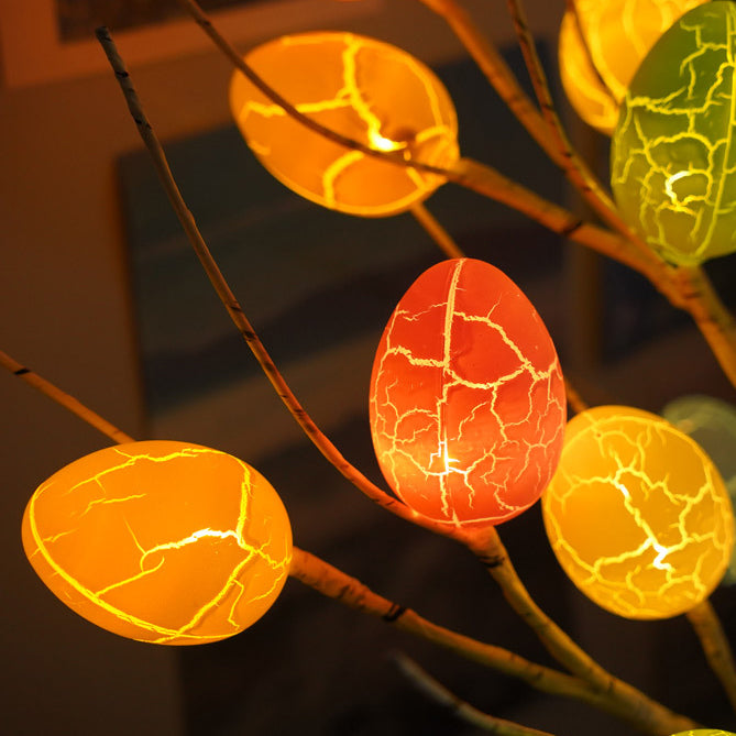 Easter Plastic Birch Eggs Table Lamp