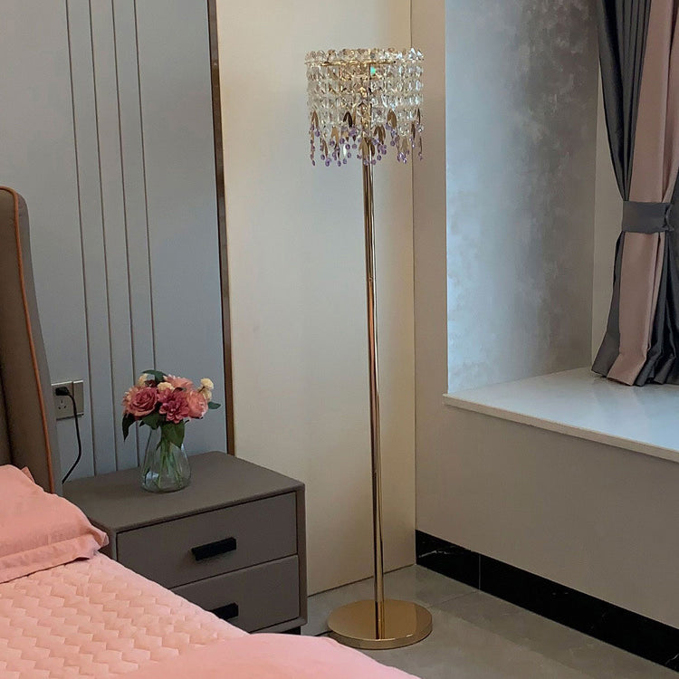 Traditional Luxury Round Crystal Floor Lamp