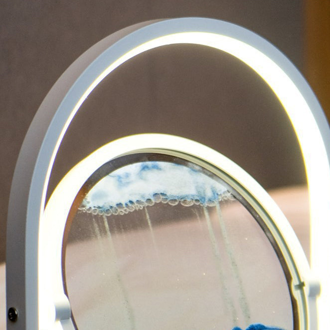 Floating Sand Wood Aluminum Table Lamp