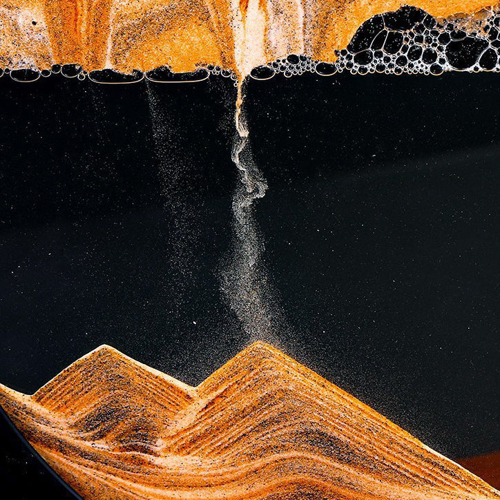 Floating Sand Wood Aluminum Table Lamp