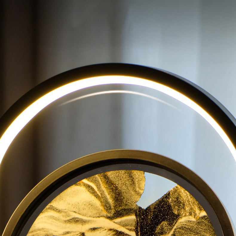 Floating Sand Wood Aluminum Table Lamp