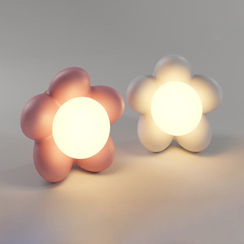 Flower Wood Resin Living Wall Lamp
