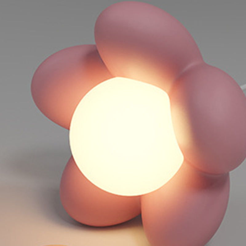 Flower Wood Resin Living Wall Lamp