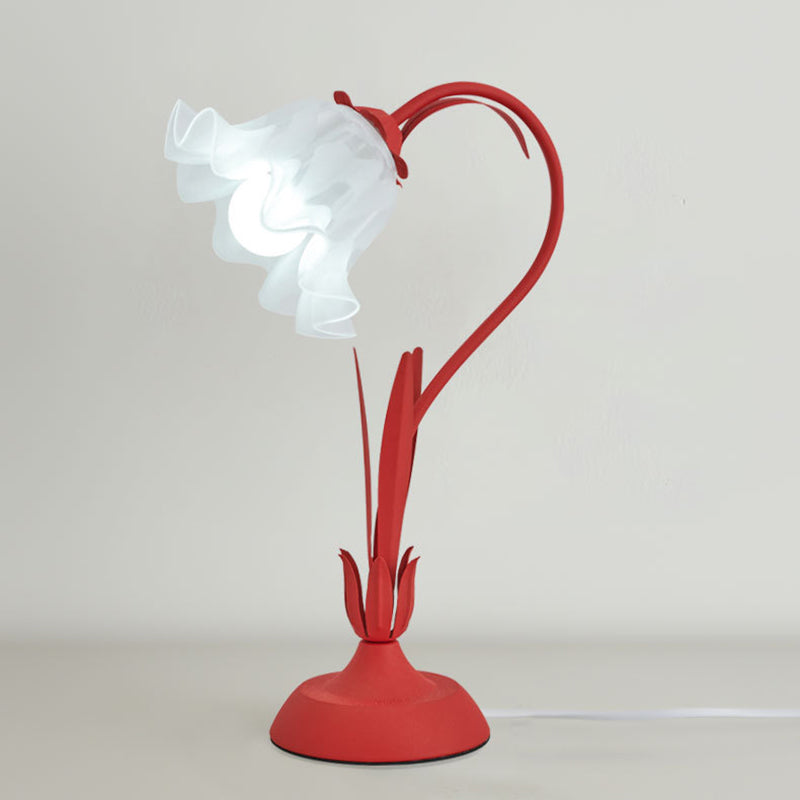 Flower Iron Acrylic Bedroom Table Lamp