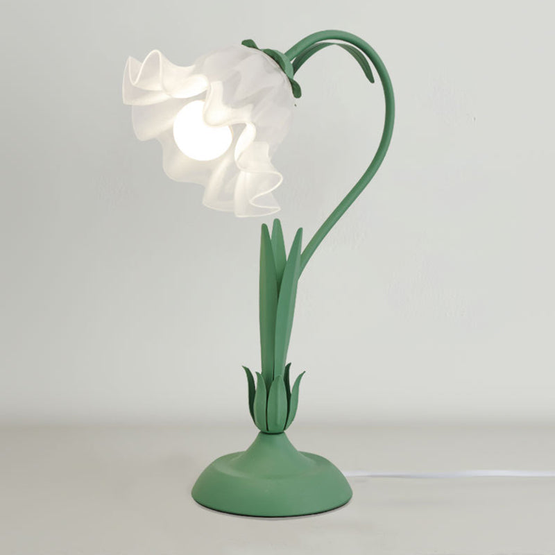 Flower Iron Acrylic Bedroom Table Lamp