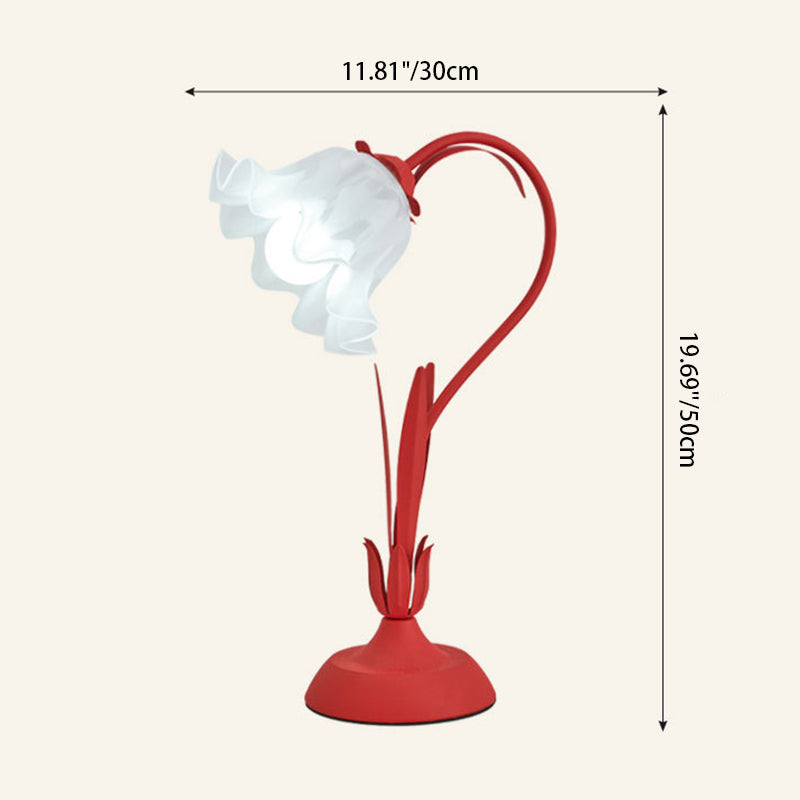 Flower Iron Acrylic Bedroom Table Lamp